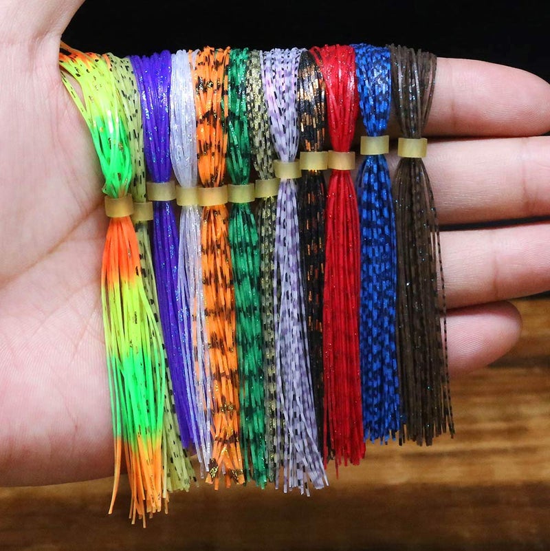 XFISHMAN Fly-Tying-Materials-Rubber-Legs-Silicone-Rubber-Skirt 12-24 Colors Fly Tying Supplies (Grizzly Micro Legs 12 Colors kit) - Image 2